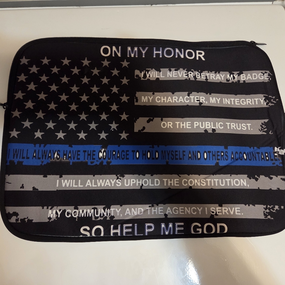 Black and Blue Flag Laptop Sleeve